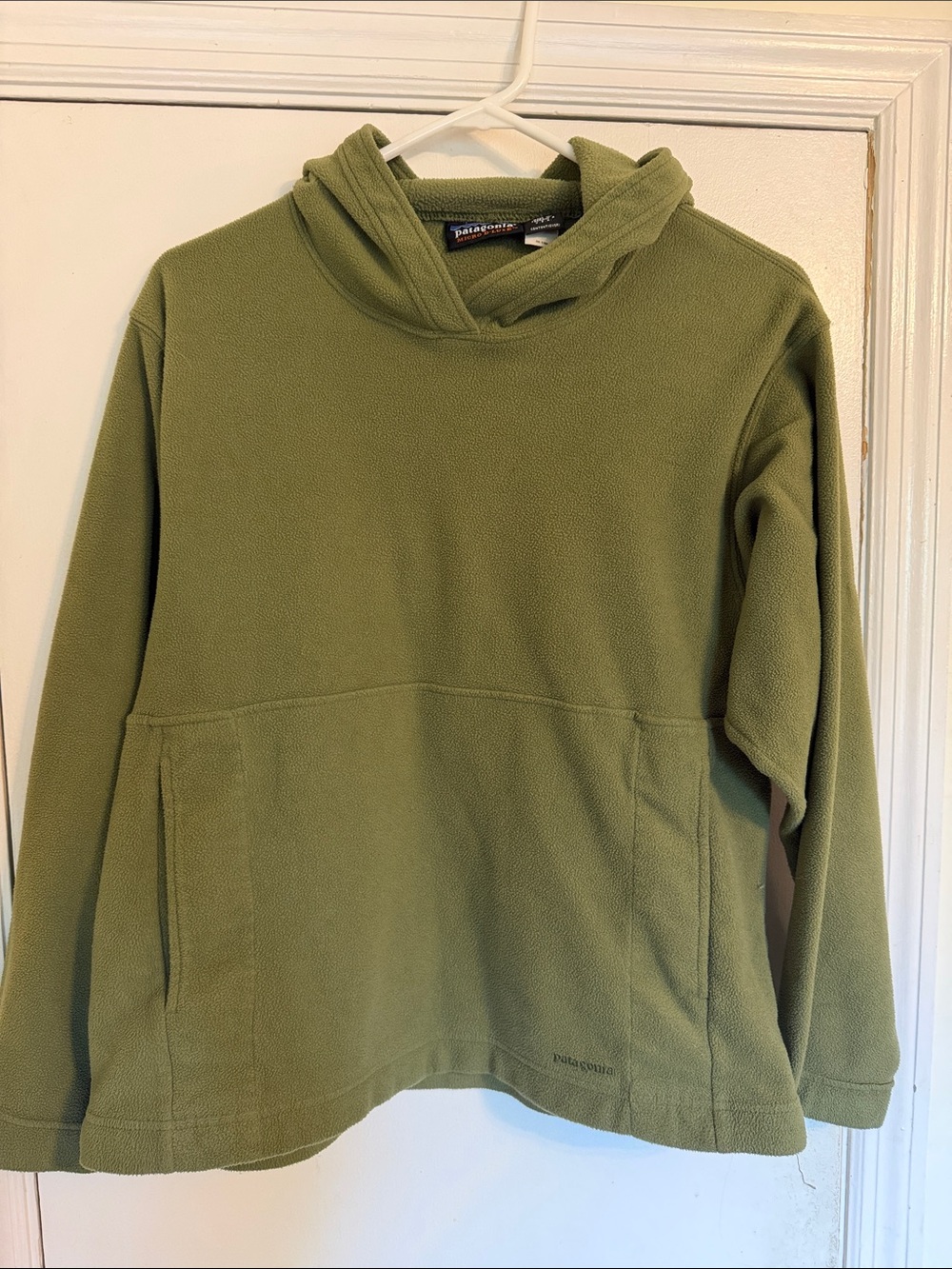Patagonia Olive Hooded Fleece Pullover